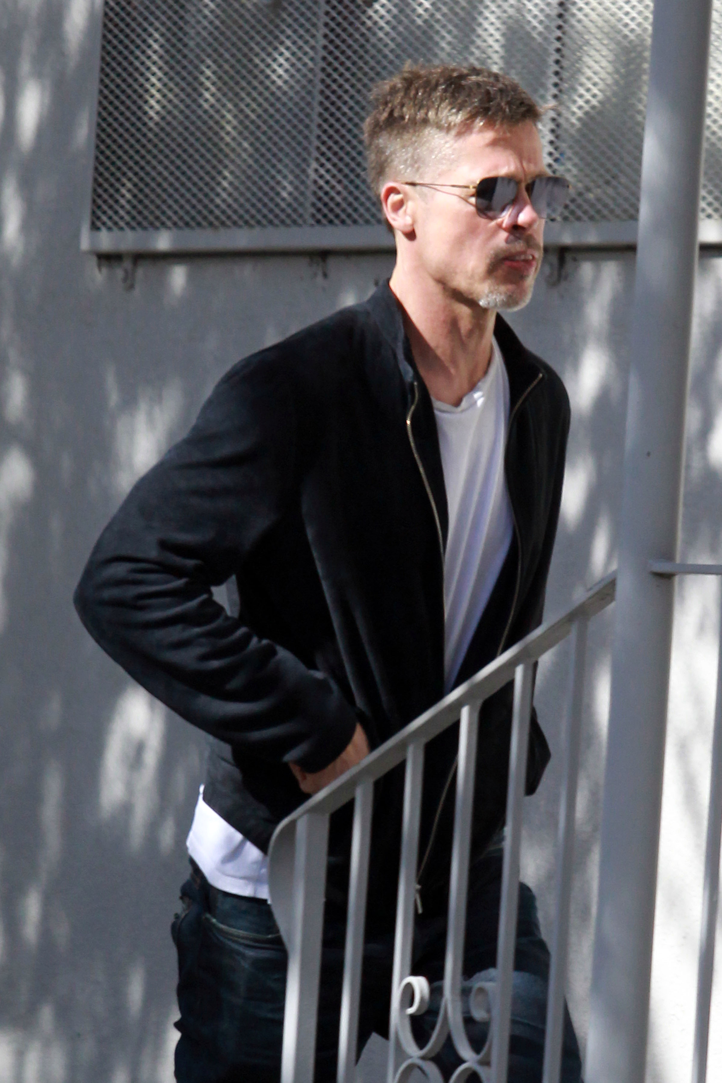 Brad Pitt in Los Angeles wearing Etnia Barcelona Sunglasses