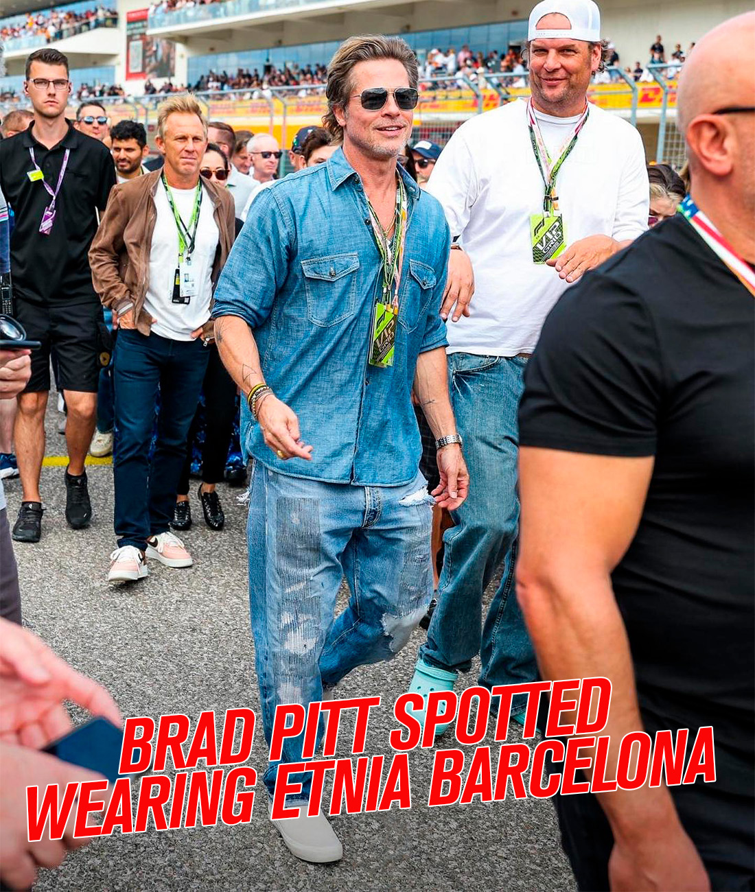 Brad Pitt wearing Etnia